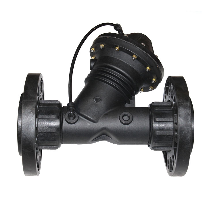Мембранный клапан JK-Matic Y526 (YCB65) 2.5" дюйма ДУ 65 мм DN65 mm 62 м3/час (5261004 5262006 5203001) с фланцевым разборным адаптером на 4 болта, картинка 1
