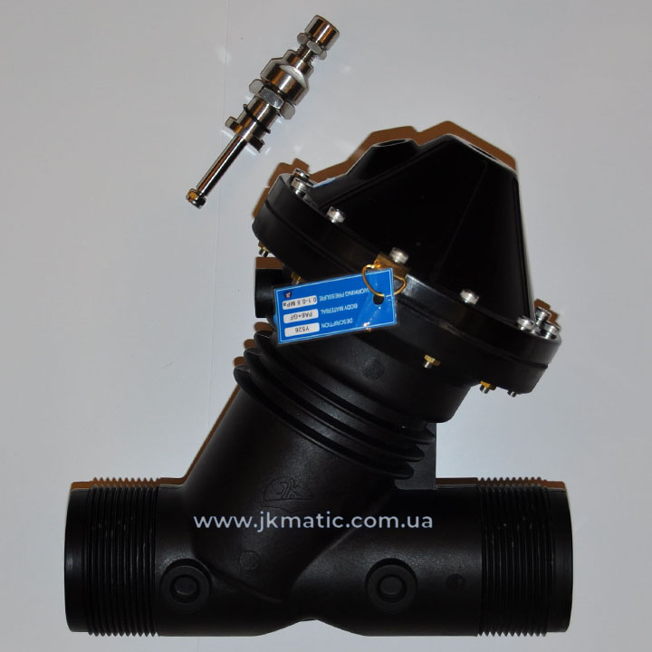 Мембранный клапан JK-Matic Y526 (YXW65) Limit Stop 2.5" дюйма ДУ 65 мм DN65 mm 62 м3/час (5261004 5262006 5203002-1) с фланцем, картинка 1