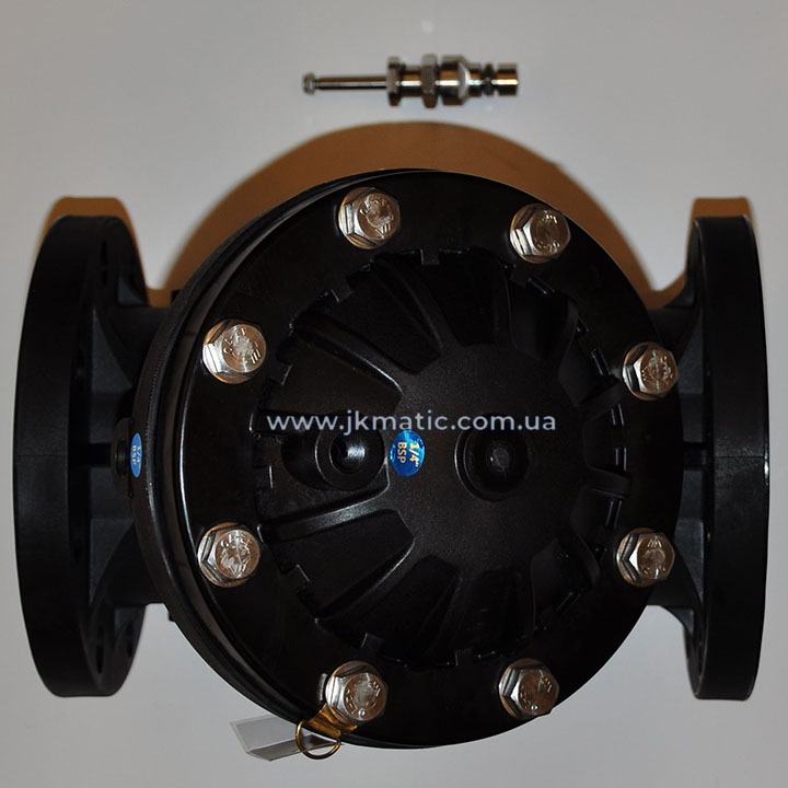 Мембранный клапан JK-Matic Y528 (YXW100) Limit Stop 4" дюйма ДУ 100 мм DN100 mm 180 м3/час (5281003 5203002-1) с фланцем, картинка 1