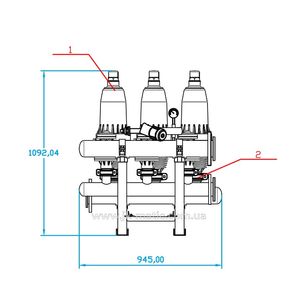 Дисковый фильтр JK-Matic JYP2-3 для воды, 60 м3 в час, 100 мкм