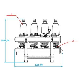 Дисковый фильтр JK-Matic JYP2-4 для воды, 80 м3 в час, 100 мкм
