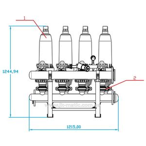 Дисковый фильтр JK-Matic JYP3-4 для воды, 120 м3 в час, 100 мкм