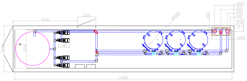 Схема 2 станции комплекса обезжелезивания Акватон в контейнере